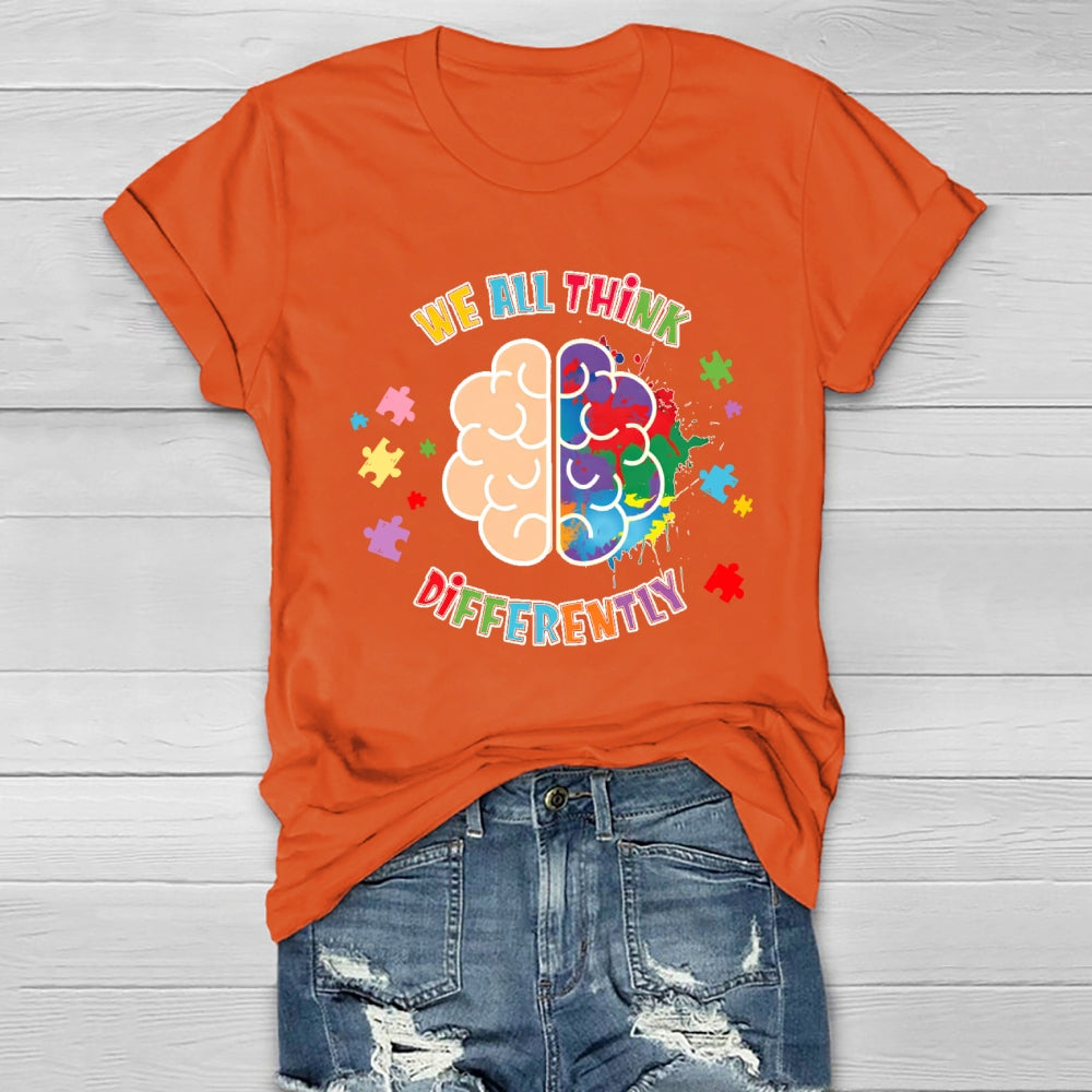 We All Think Differently Neurodiversity Healthwear T-shirt