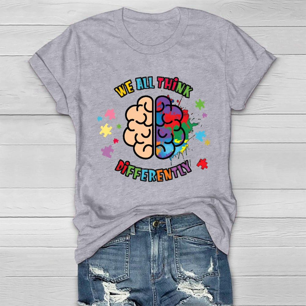 We All Think Differently Neurodiversity Healthwear T-shirt