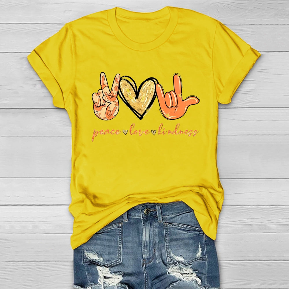 Peace Love Kindness  Healthwear T-shirt
