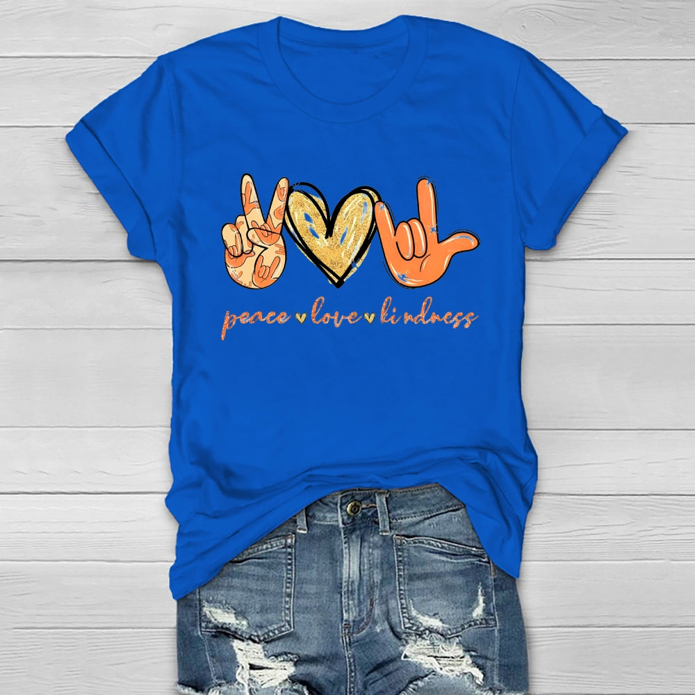 Peace Love Kindness  Healthwear T-shirt