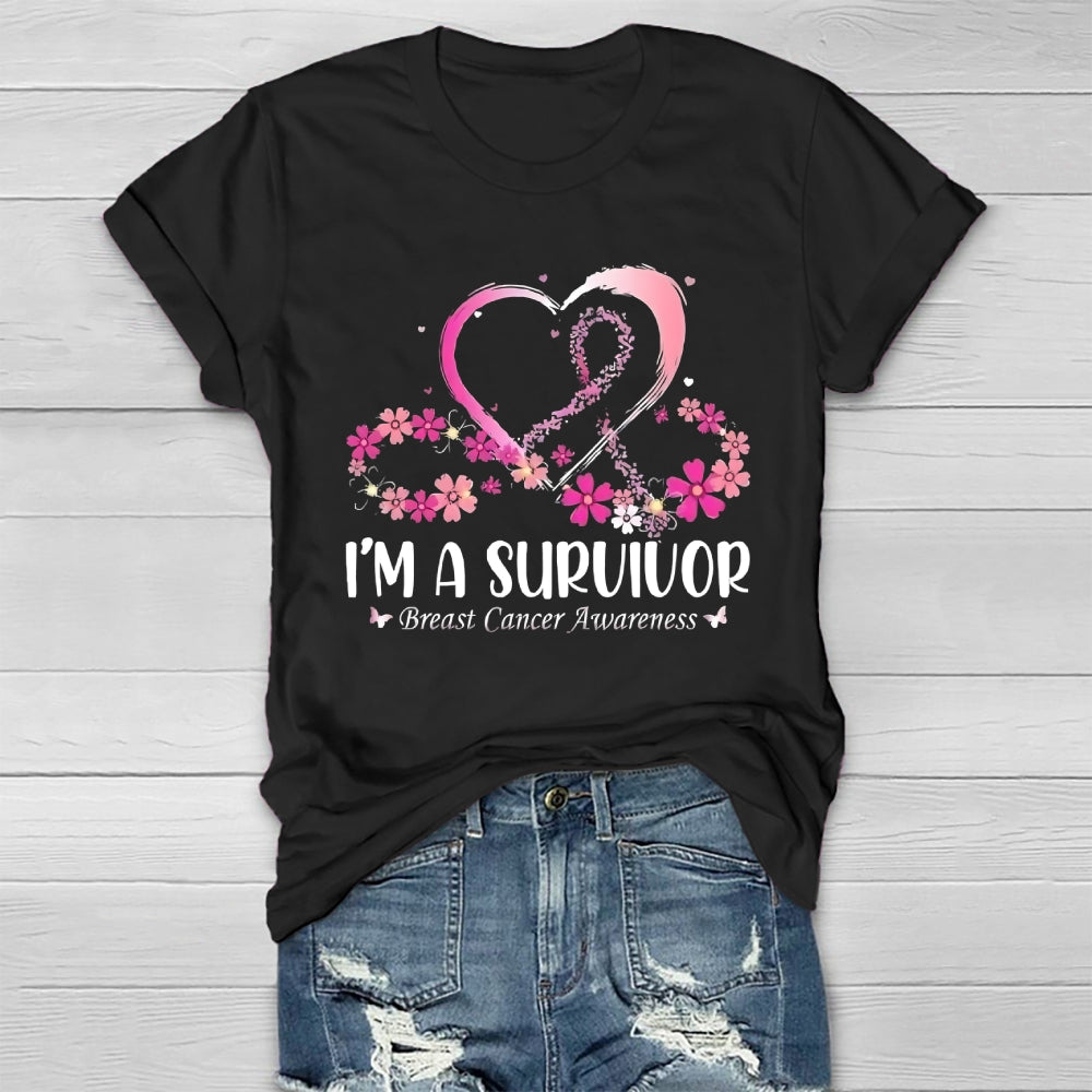 I'm A Survivor Breast Cancer Awareness Healthwear T-shirt
