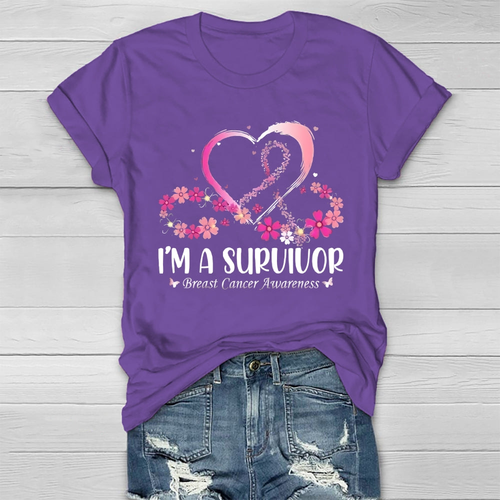 I'm A Survivor Breast Cancer Awareness Healthwear T-shirt