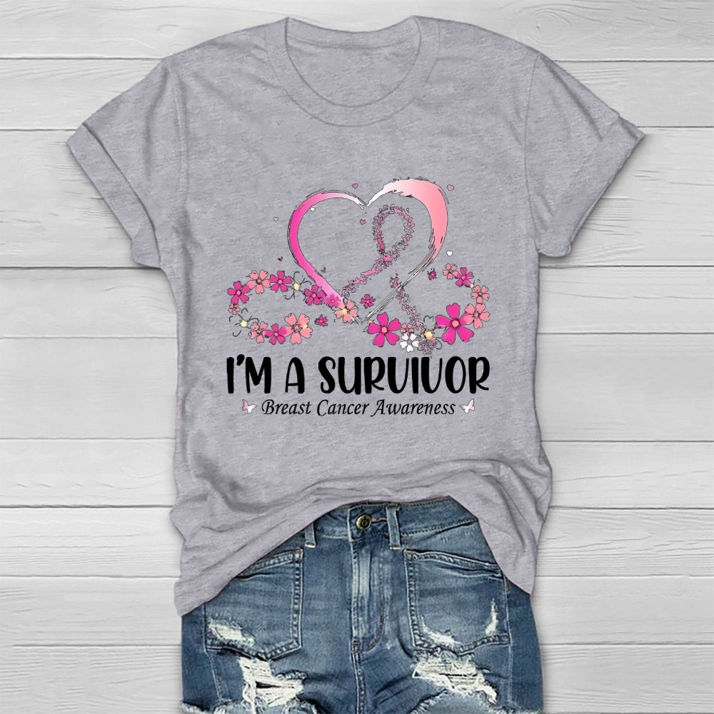 I'm A Survivor Breast Cancer Awareness Healthwear T-shirt