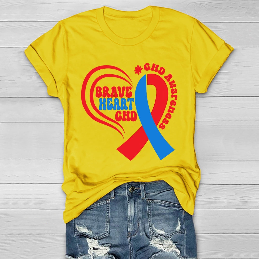 CHD Awareness Brave Heart Chd Awareness  Healthwear T-shirt