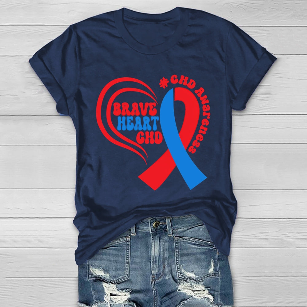 CHD Awareness Brave Heart Chd Awareness  Healthwear T-shirt