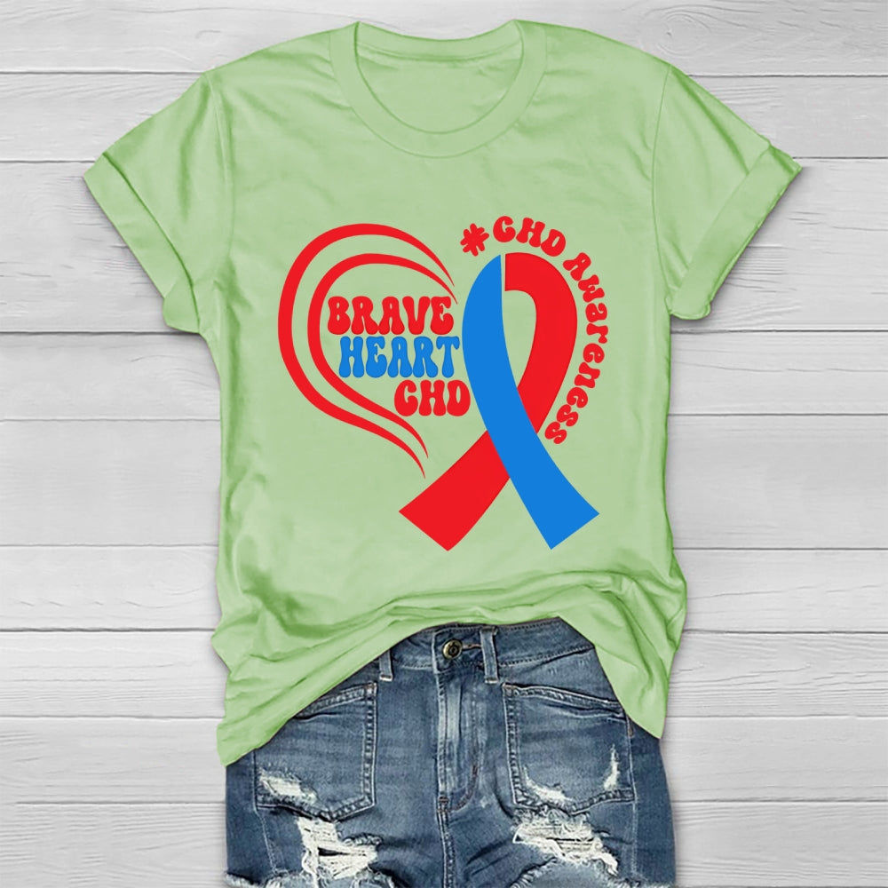 CHD Awareness Brave Heart Chd Awareness  Healthwear T-shirt