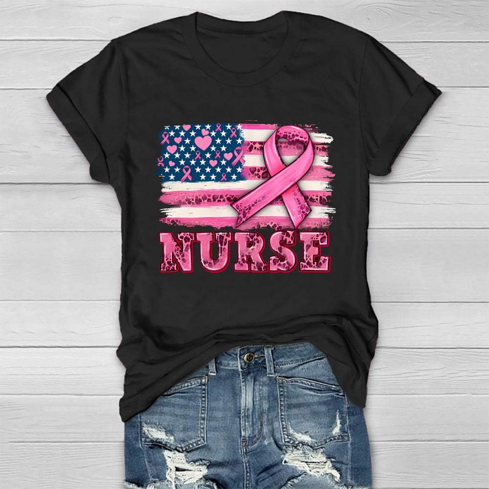 Nurse Pink Ribbon Healthwear T-shirt