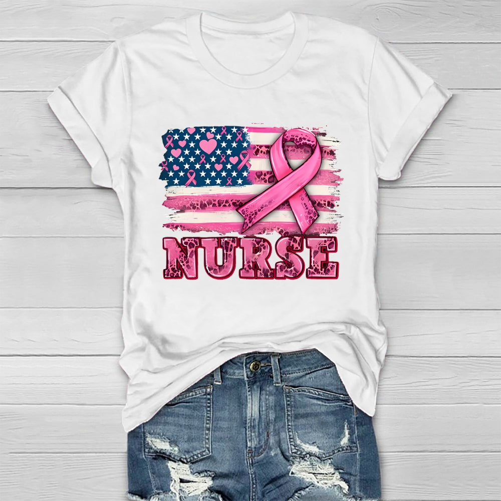 Nurse Pink Ribbon Healthwear T-shirt