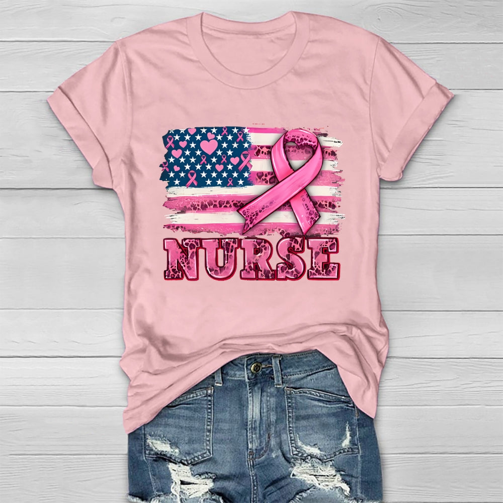 Nurse Pink Ribbon Healthwear T-shirt