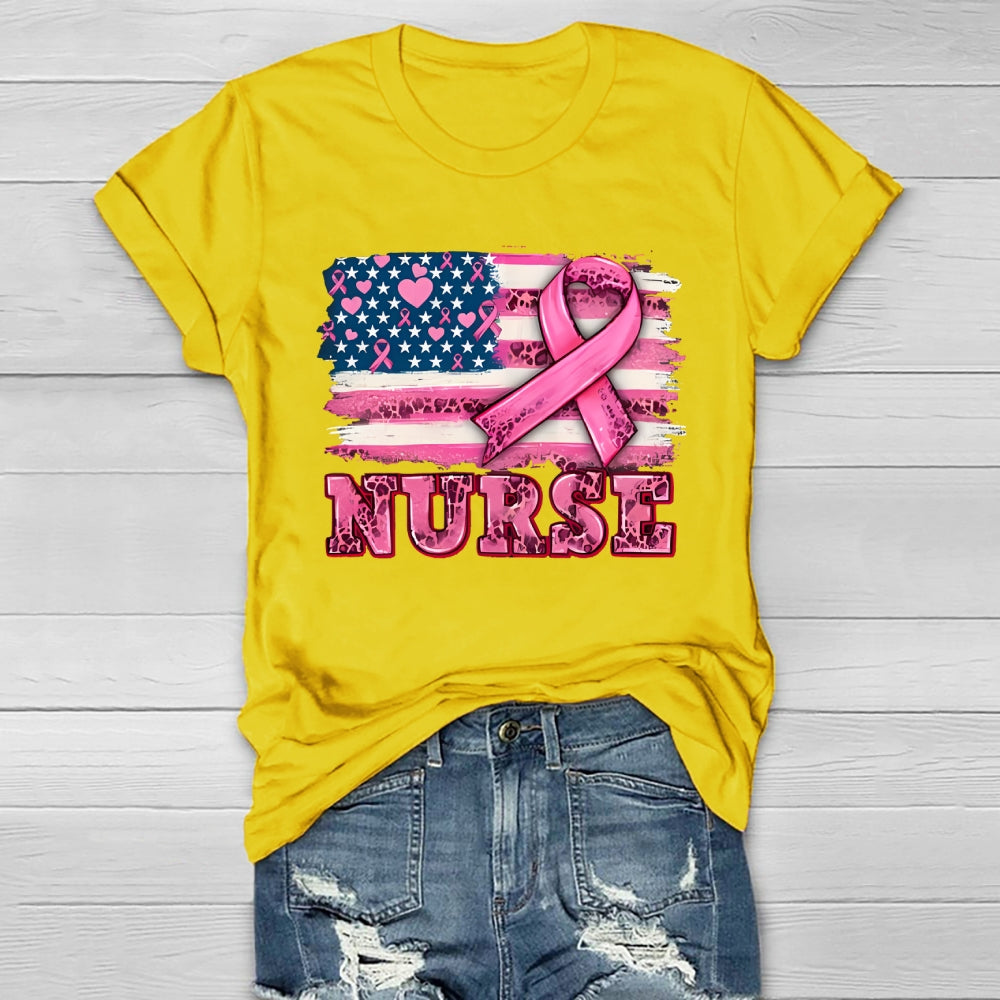 Nurse Pink Ribbon Healthwear T-shirt
