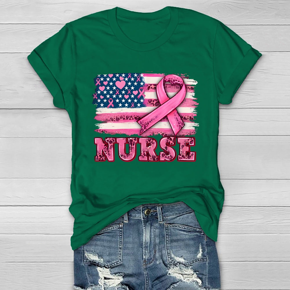 Nurse Pink Ribbon Healthwear T-shirt