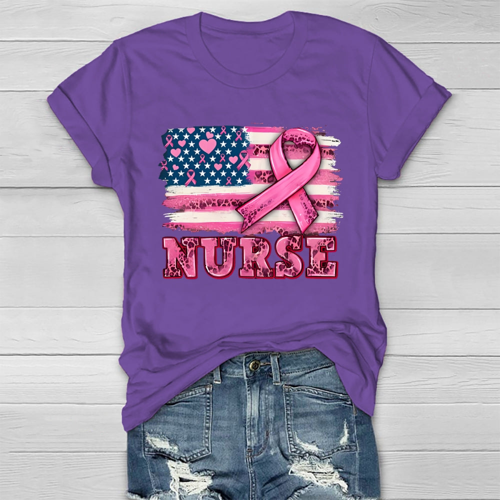 Nurse Pink Ribbon Healthwear T-shirt