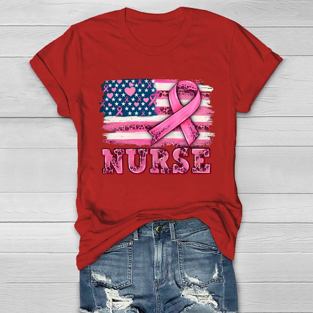 Nurse Pink Ribbon Healthwear T-shirt
