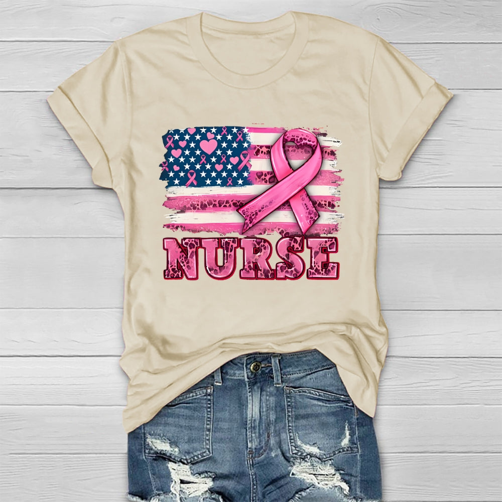 Nurse Pink Ribbon Healthwear T-shirt