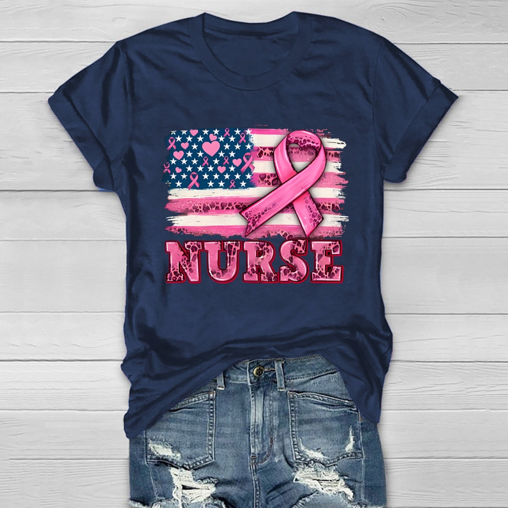 Nurse Pink Ribbon Healthwear T-shirt