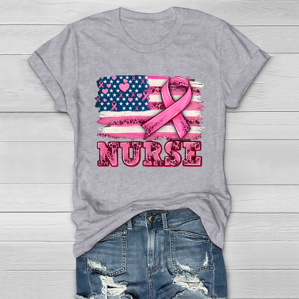 Nurse Pink Ribbon Healthwear T-shirt