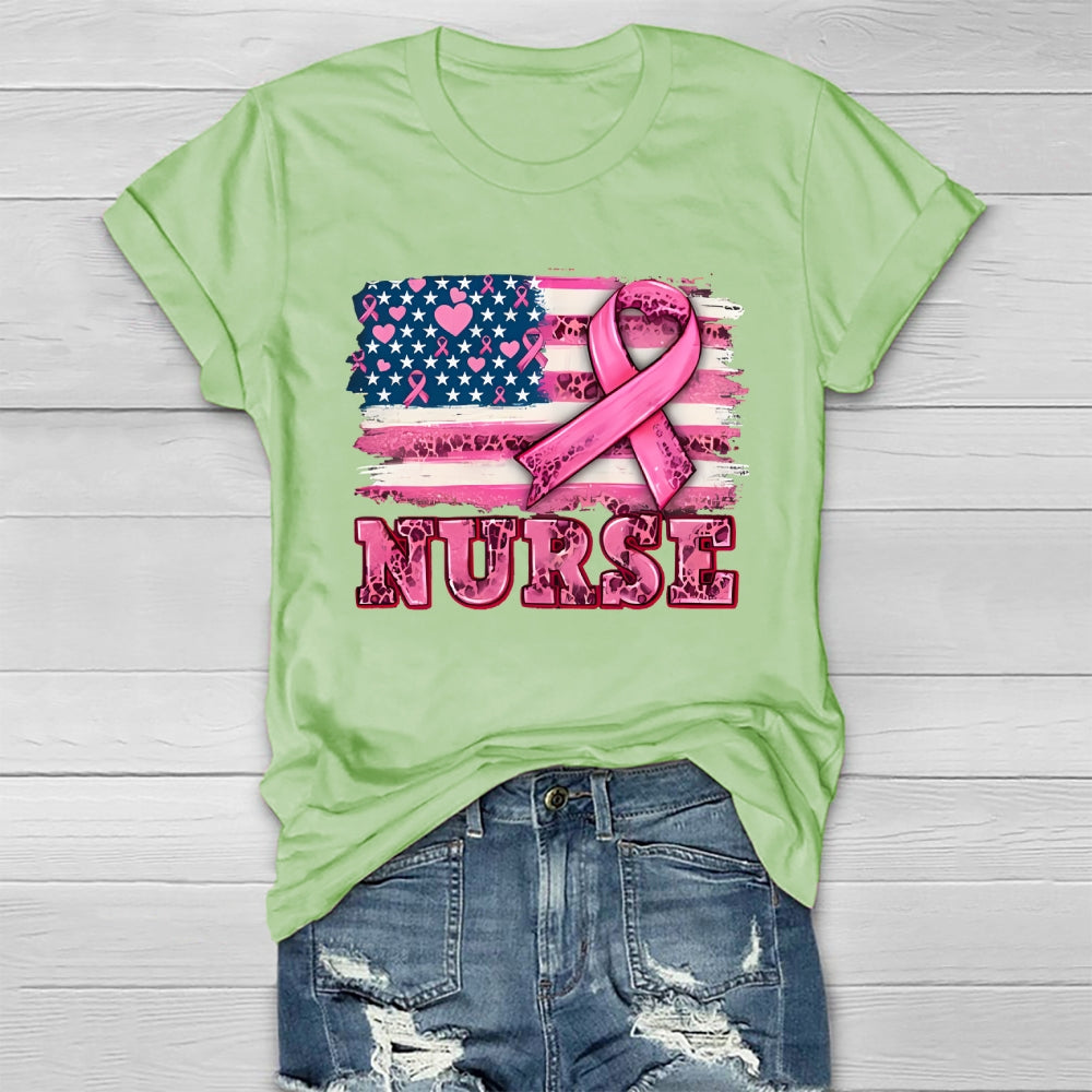 Nurse Pink Ribbon Healthwear T-shirt