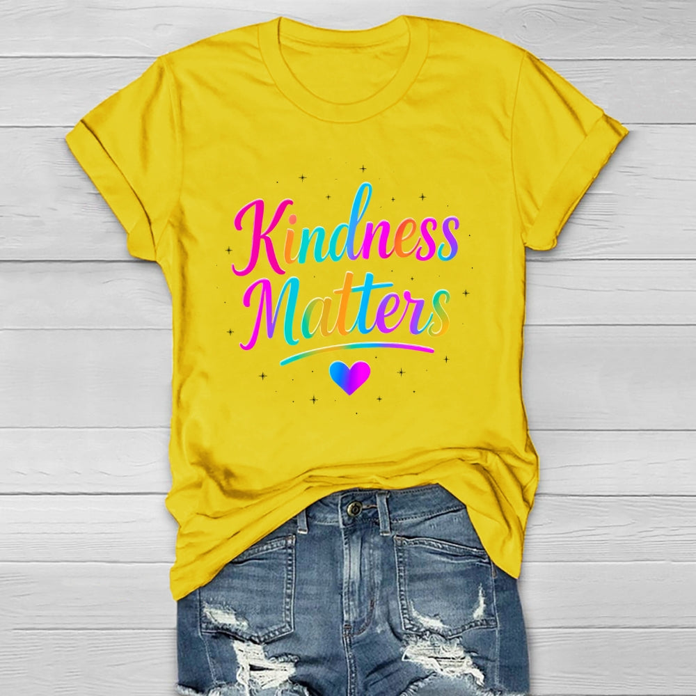 Kindness Matters Colorful Letters Healthwear T-shirt