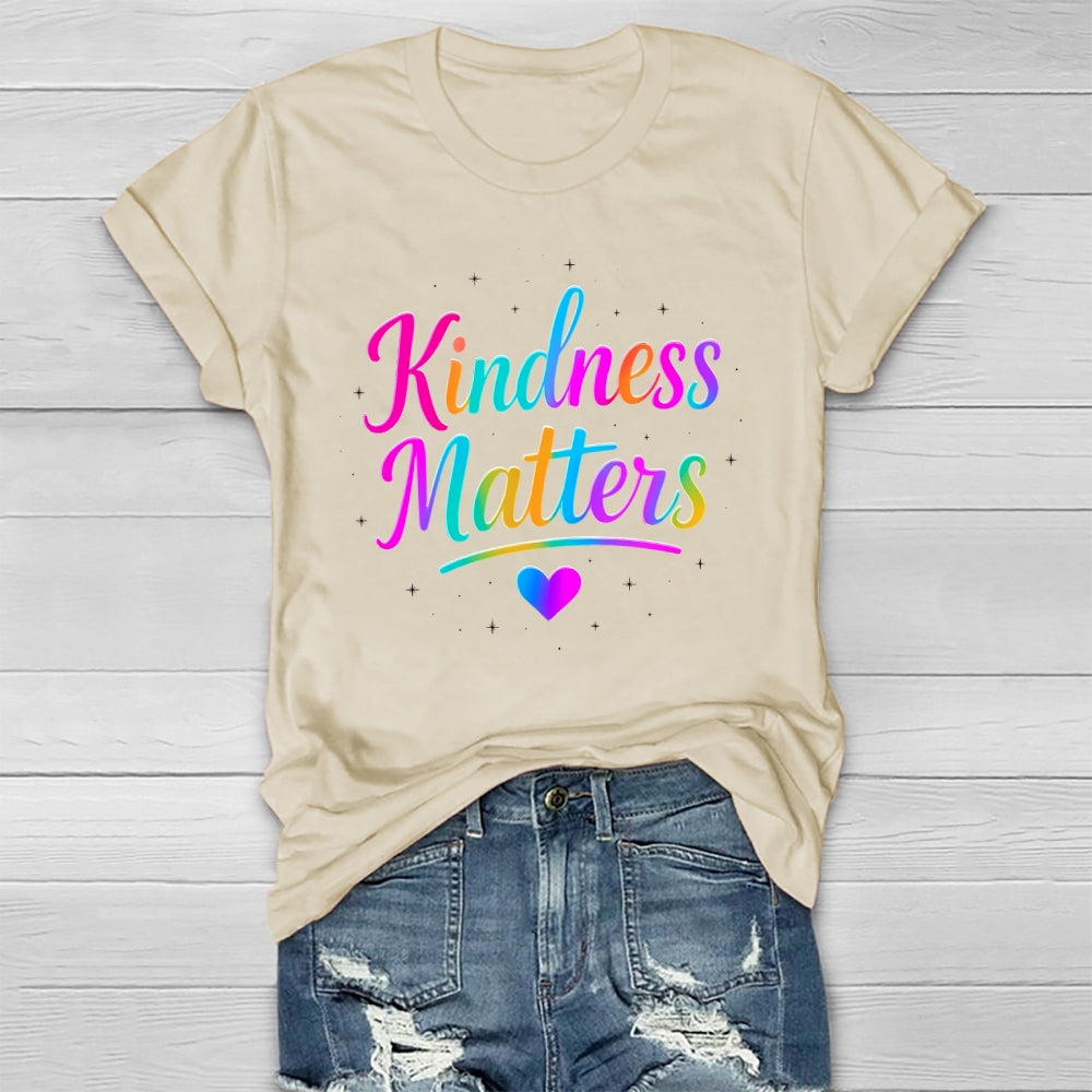 Kindness Matters Colorful Letters Healthwear T-shirt