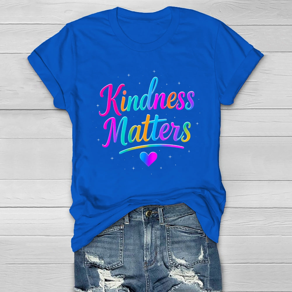 Kindness Matters Colorful Letters Healthwear T-shirt