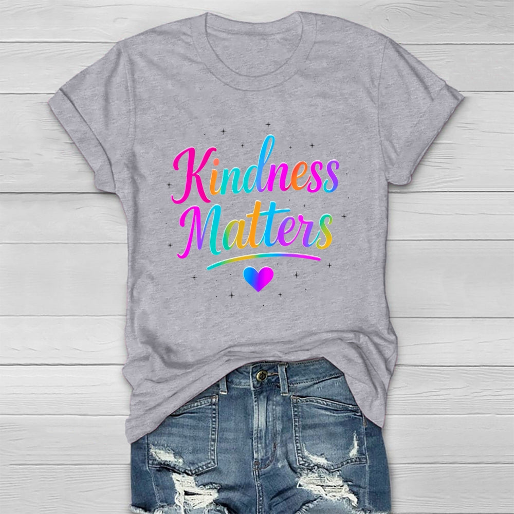 Kindness Matters Colorful Letters Healthwear T-shirt