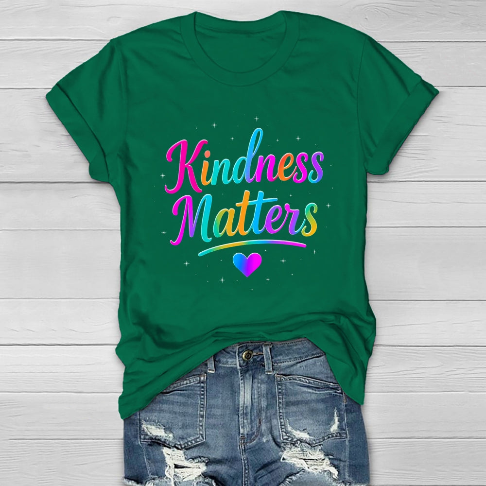 Kindness Matters Colorful Letters Healthwear T-shirt