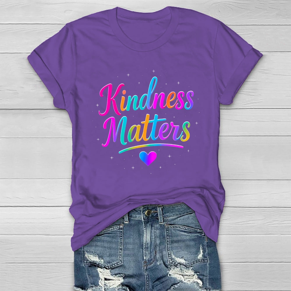 Kindness Matters Colorful Letters Healthwear T-shirt