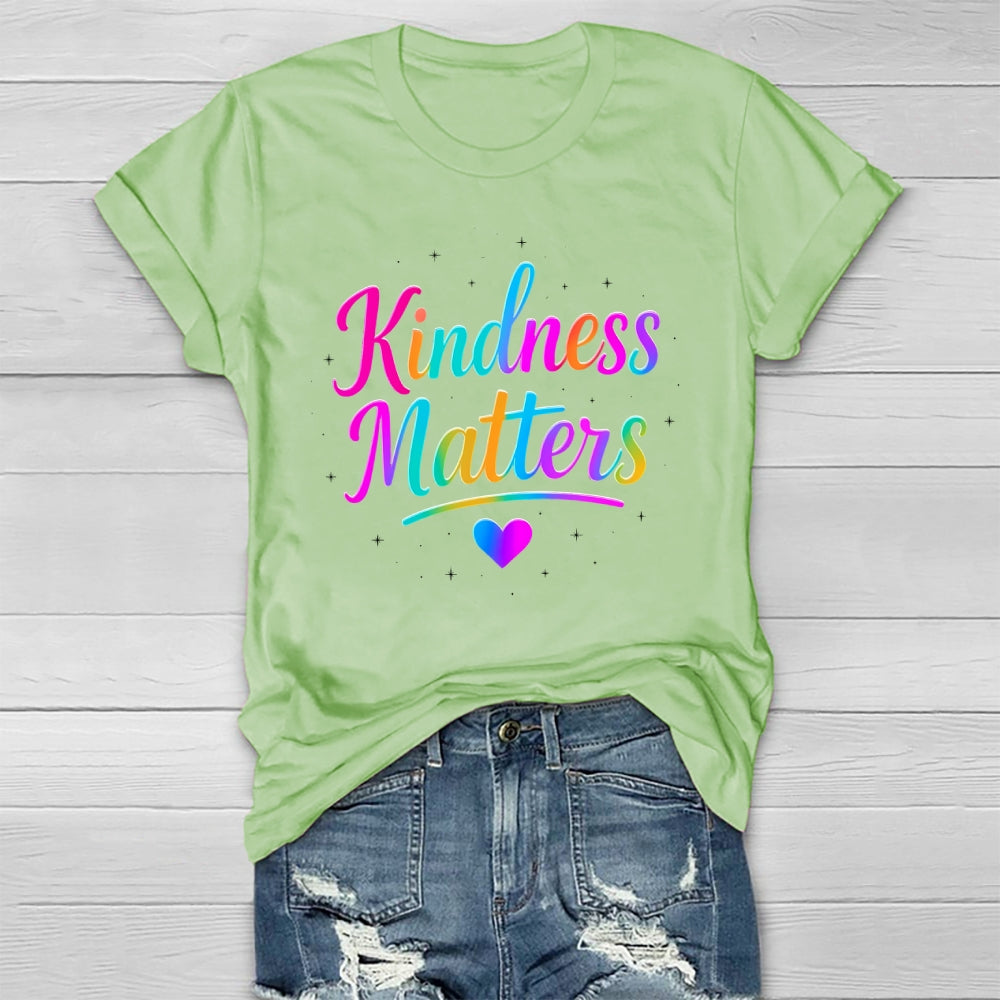Kindness Matters Colorful Letters Healthwear T-shirt
