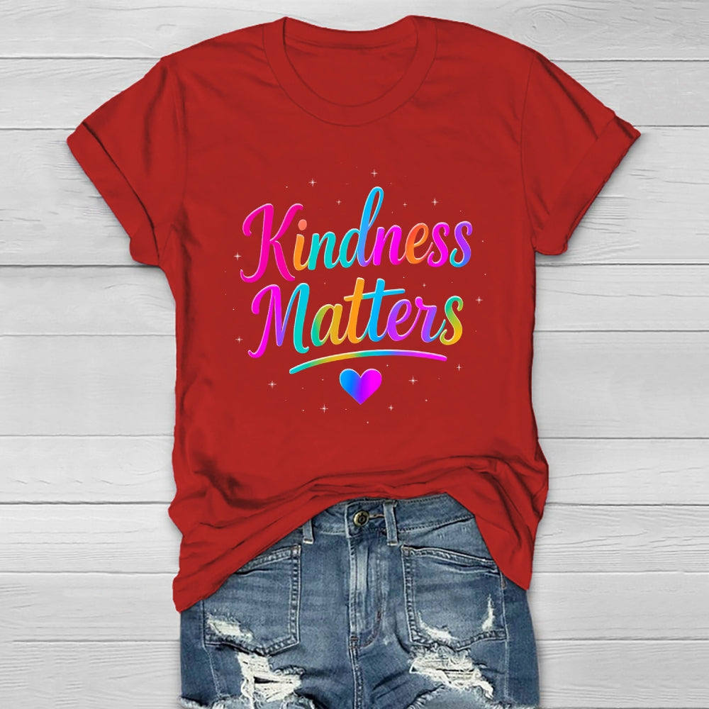 Kindness Matters Colorful Letters Healthwear T-shirt