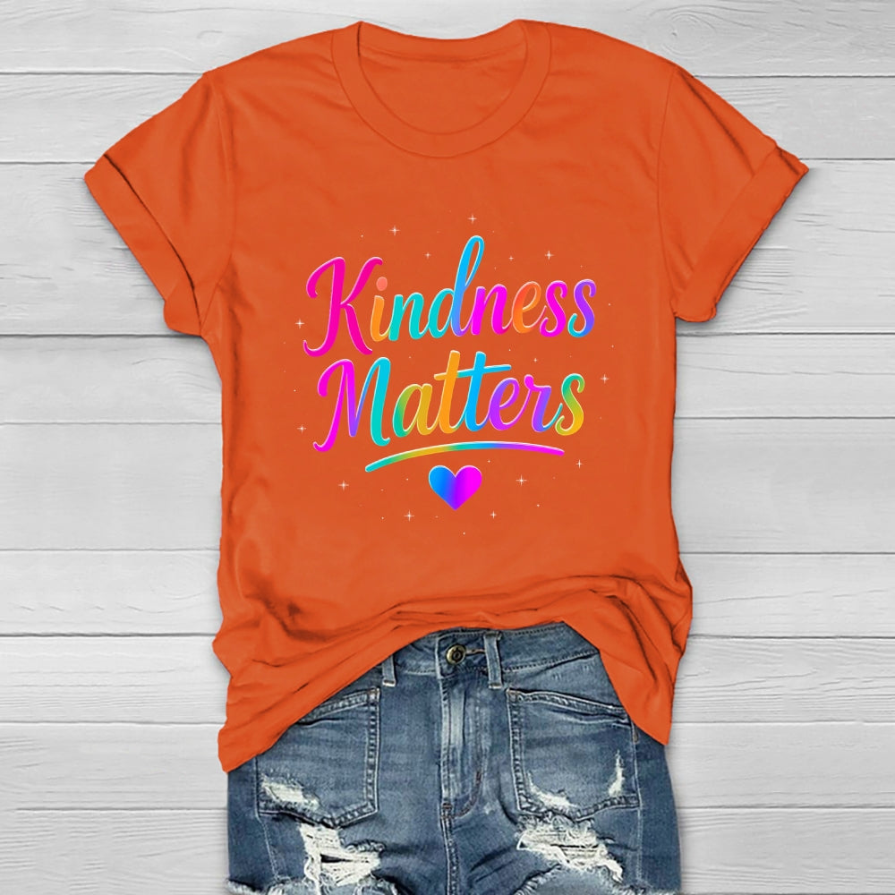 Kindness Matters Colorful Letters Healthwear T-shirt