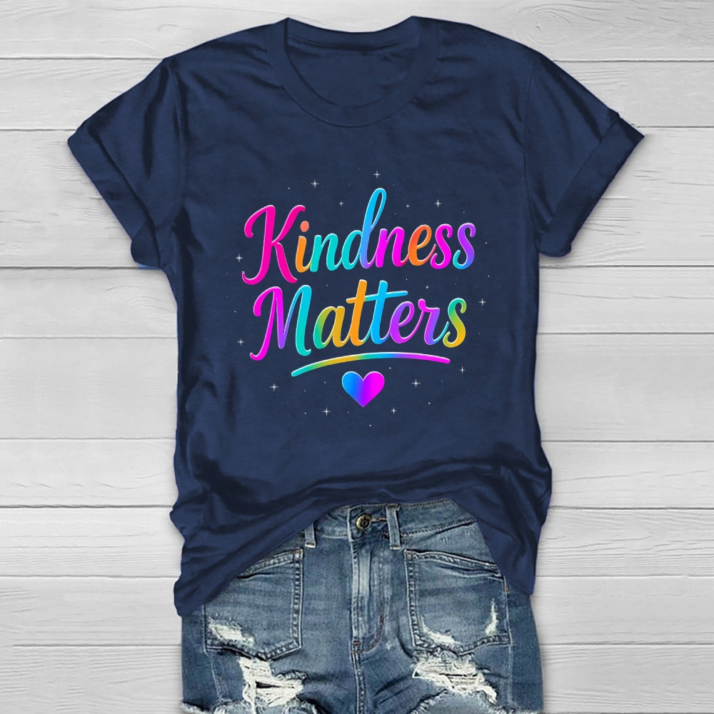 Kindness Matters Colorful Letters Healthwear T-shirt