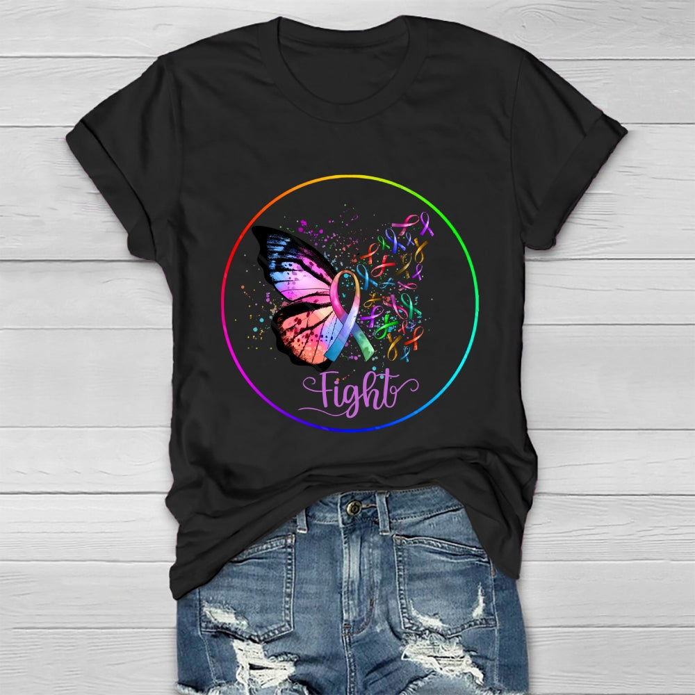 Fight Butterfly Ribbon Healthwear T-shirt