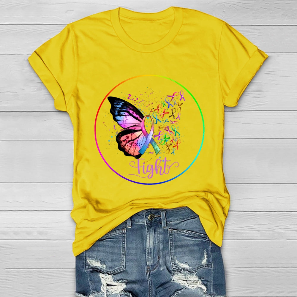 Fight Butterfly Ribbon Healthwear T-shirt