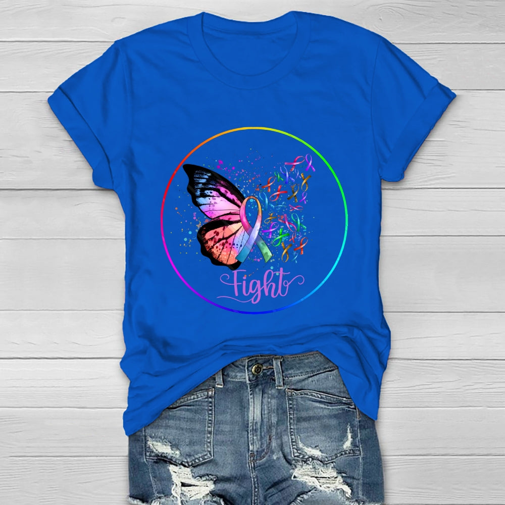 Fight Butterfly Ribbon Healthwear T-shirt
