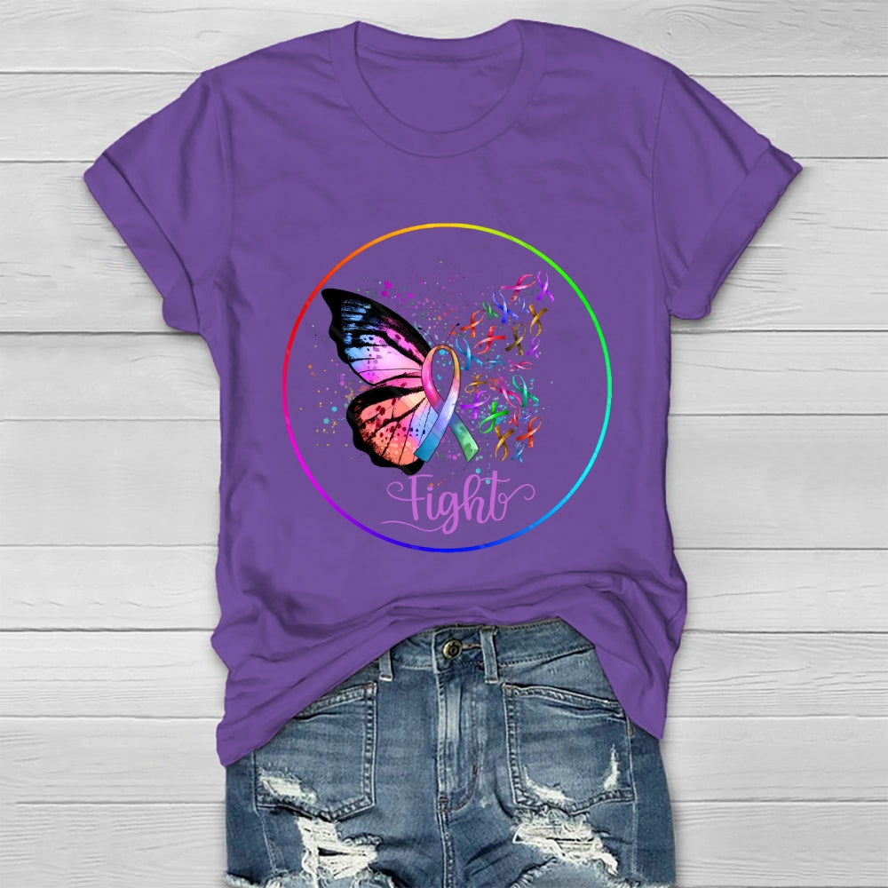 Fight Butterfly Ribbon Healthwear T-shirt