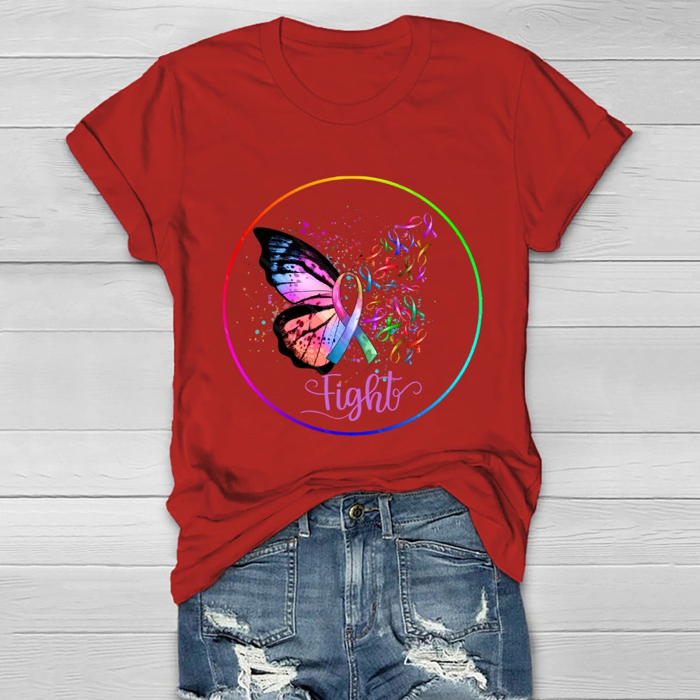 Fight Butterfly Ribbon Healthwear T-shirt