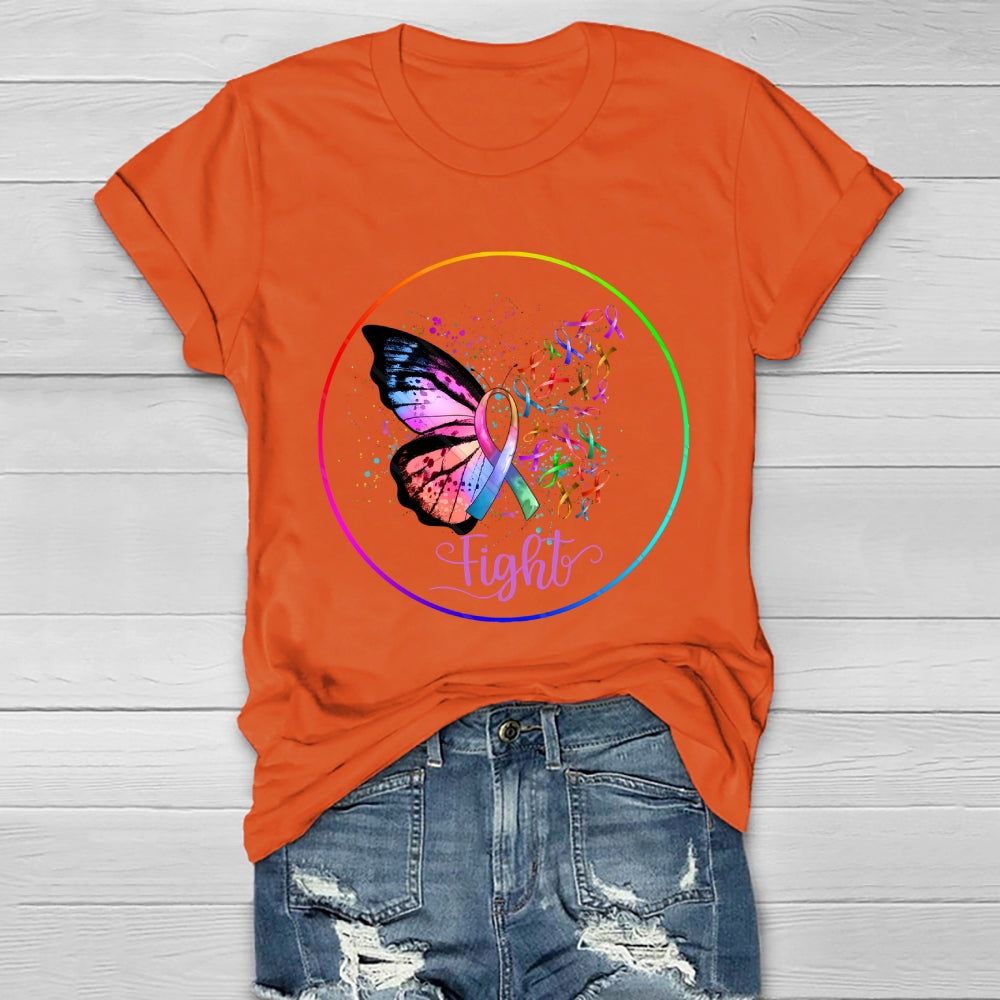 Fight Butterfly Ribbon Healthwear T-shirt