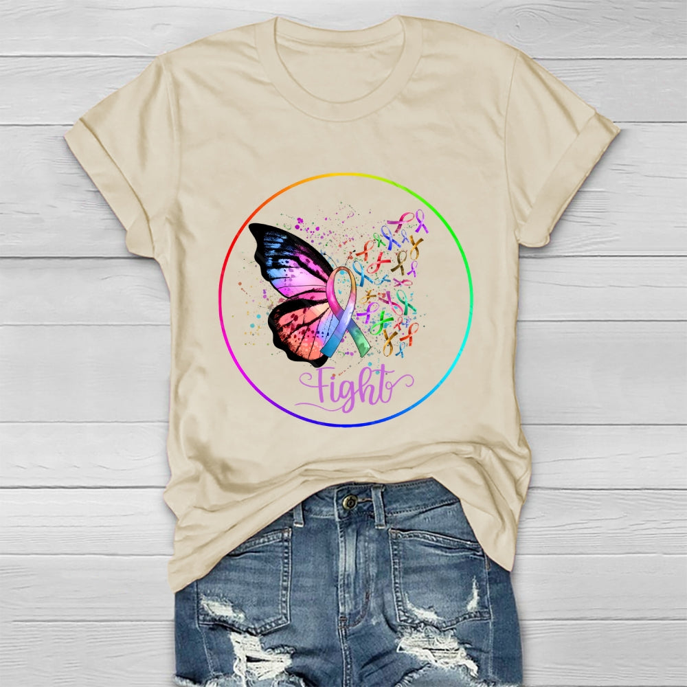 Fight Butterfly Ribbon Healthwear T-shirt