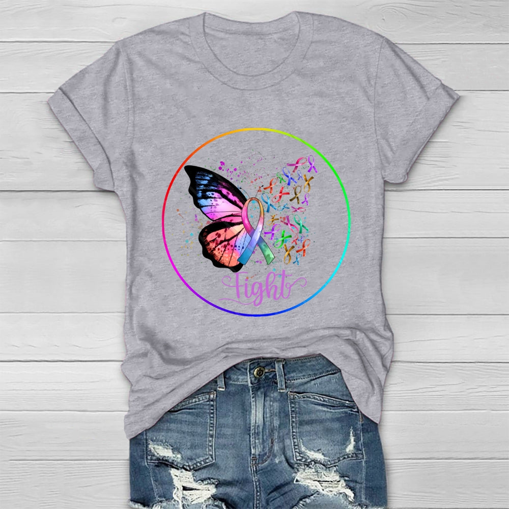 Fight Butterfly Ribbon Healthwear T-shirt