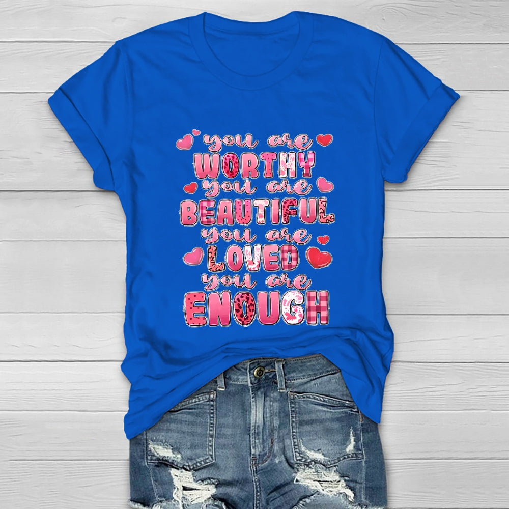 You Are Worth You Are Beautiful Healthwear T-shirt