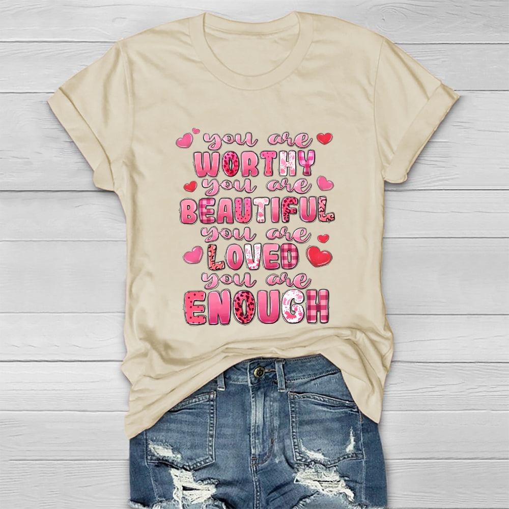 You Are Worth You Are Beautiful Healthwear T-shirt