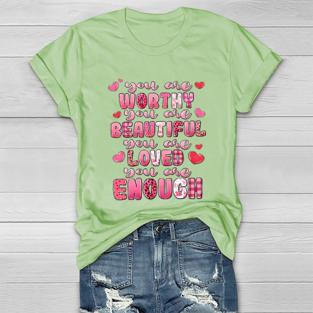 You Are Worth You Are Beautiful Healthwear T-shirt