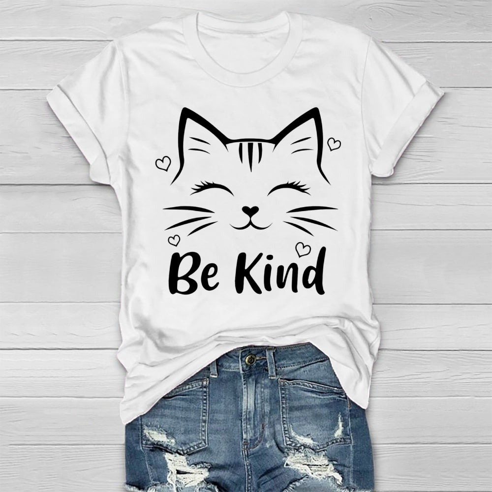 Be Kind Cute Cat Healthwear T-shirt