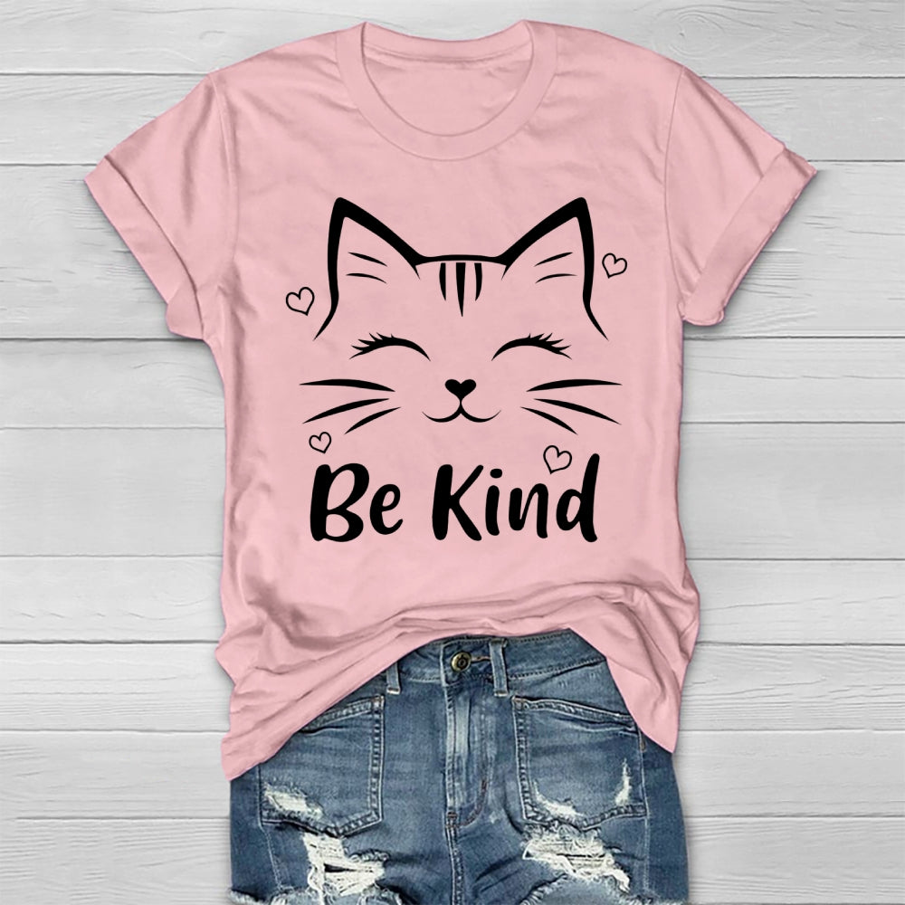Be Kind Cute Cat Healthwear T-shirt