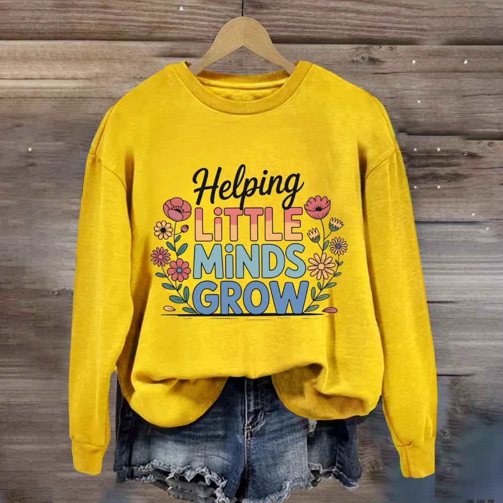 Helping Little Minds Grow Floral Sweatshirt