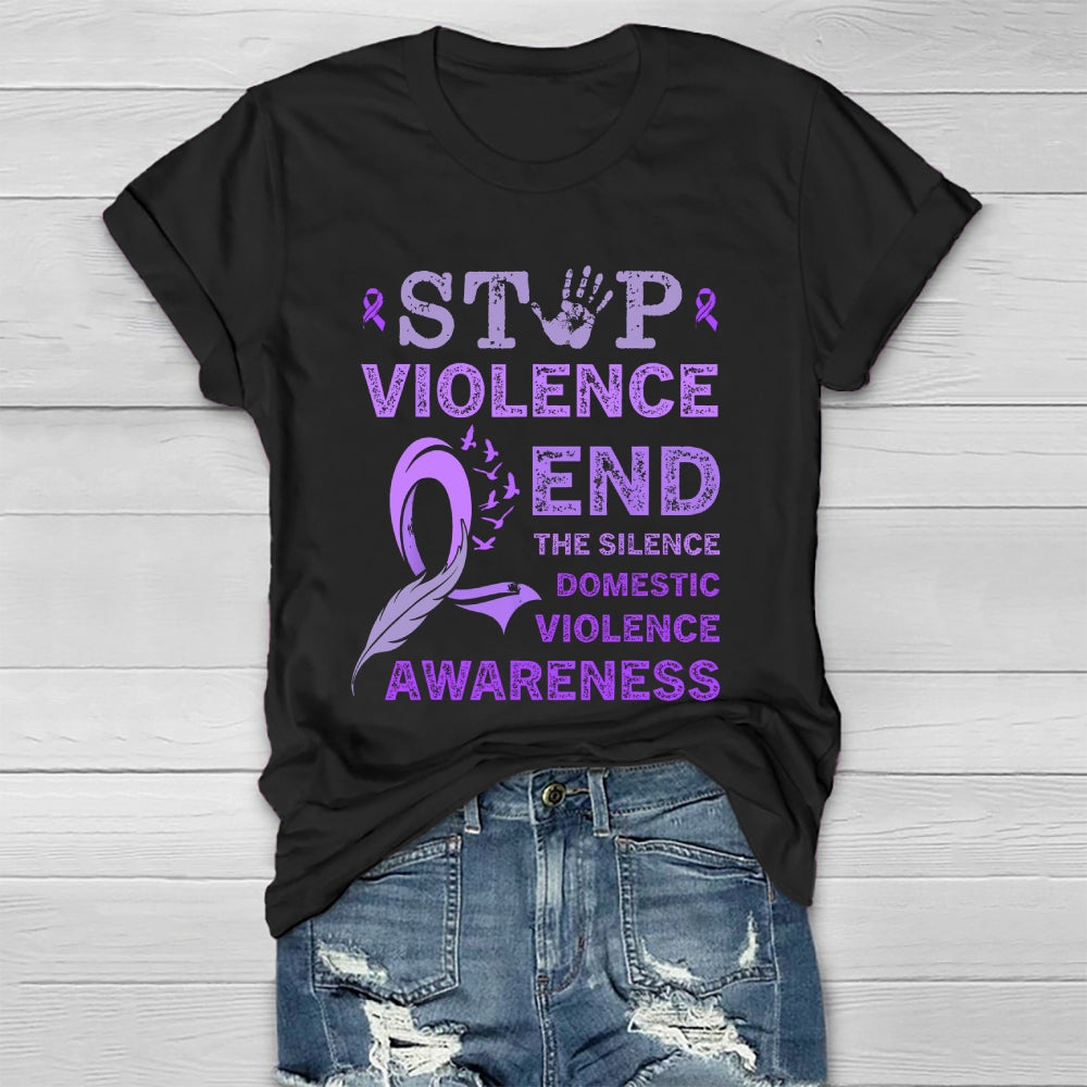 Stop Violence End Silence Healthwear T-shirt