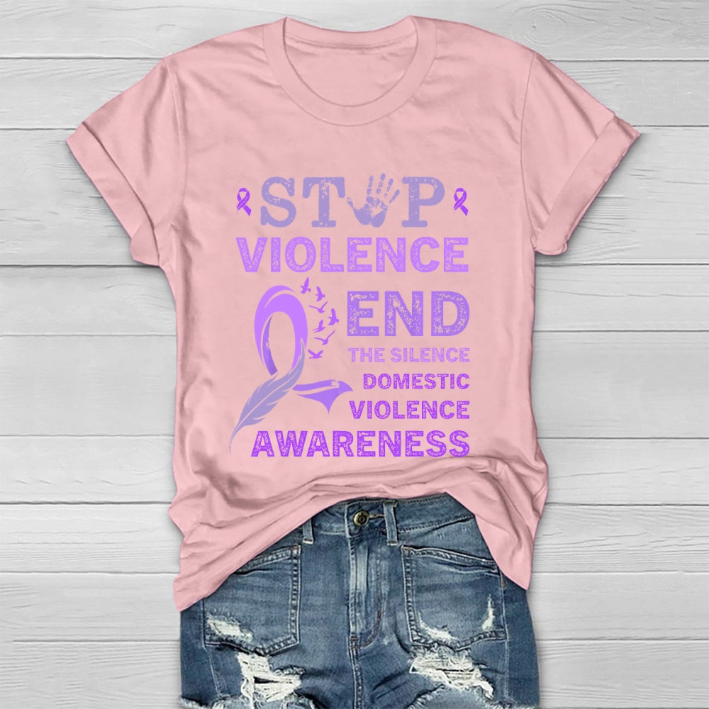 Stop Violence End Silence Healthwear T-shirt