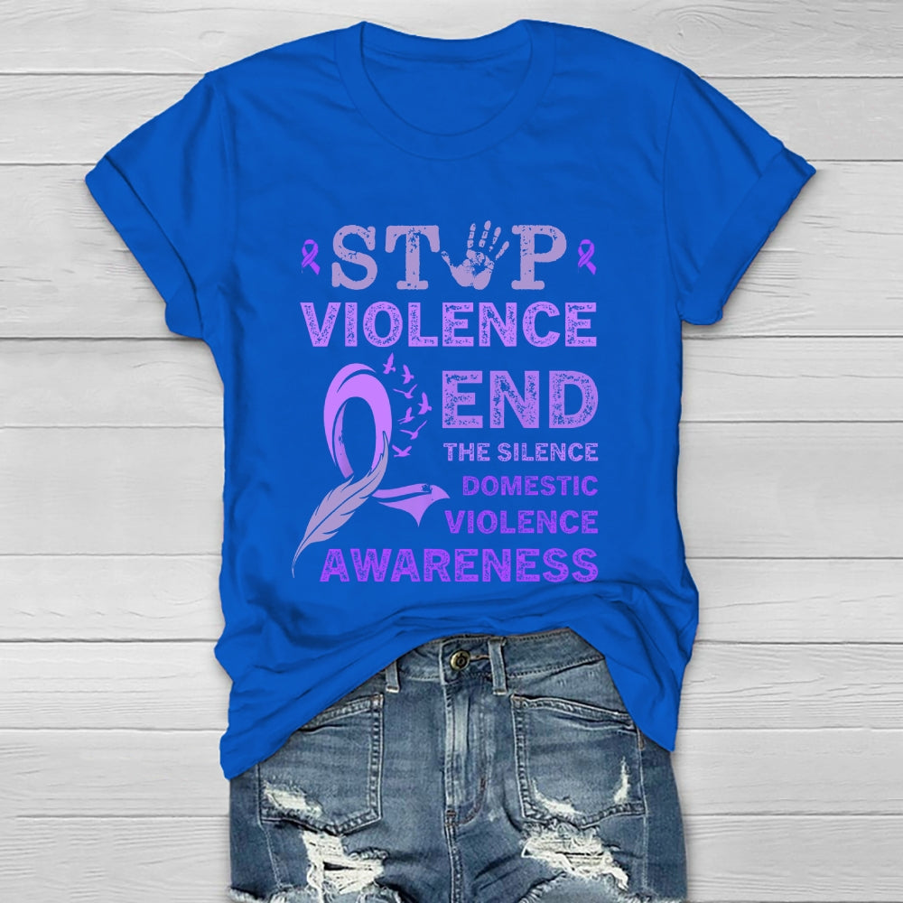 Stop Violence End Silence Healthwear T-shirt