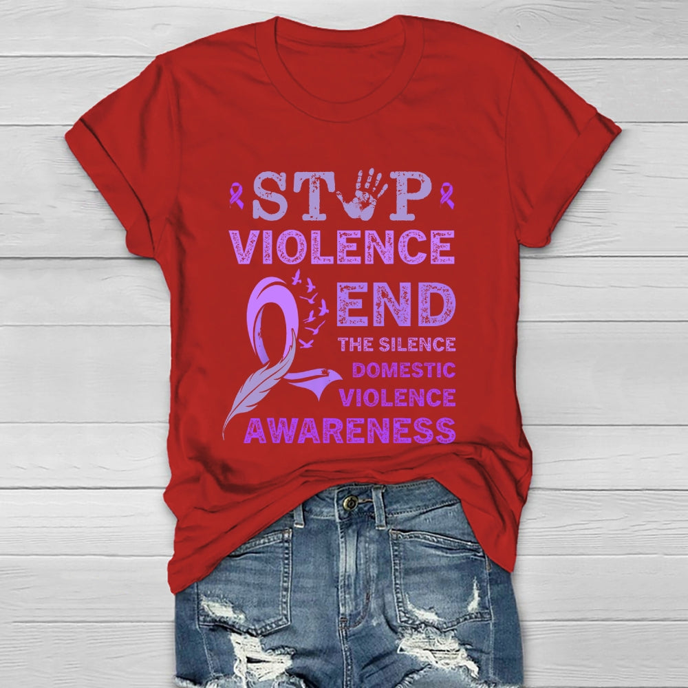 Stop Violence End Silence Healthwear T-shirt