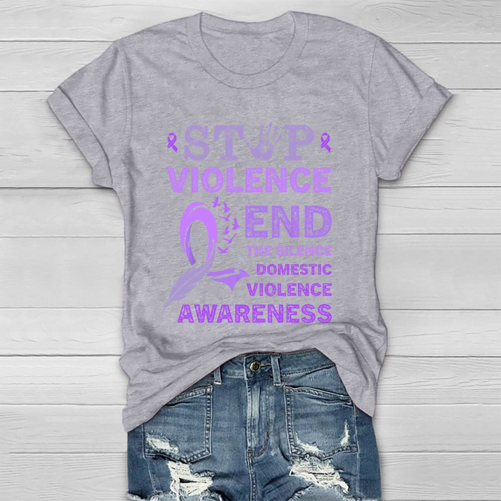 Stop Violence End Silence Healthwear T-shirt